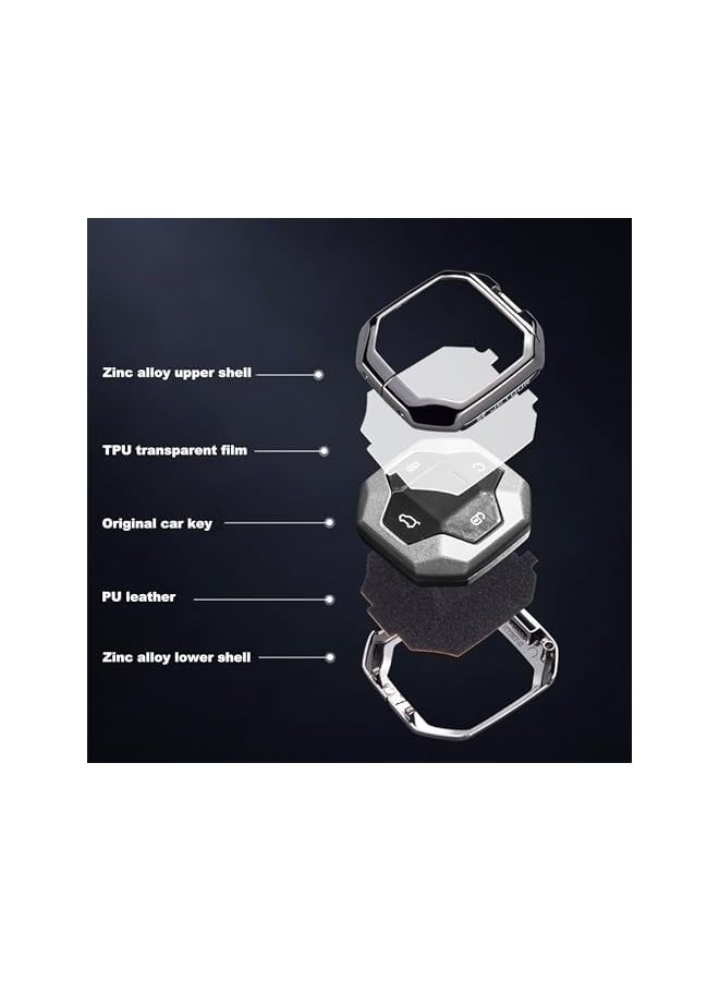 Topleo ® Key Fob Protectors Compatible with Jetour Traveller T2 | JT T2 Accessories & Key Case | Alloy Key Wraps Encase Car Keys in Durable Style - Image 2