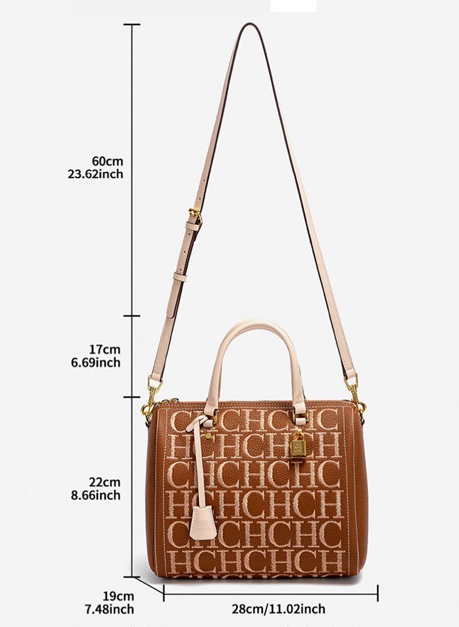 CH CH CHCH New High-end Light Luxury Women's Handbag Shoulder Bag Brown - Image 3