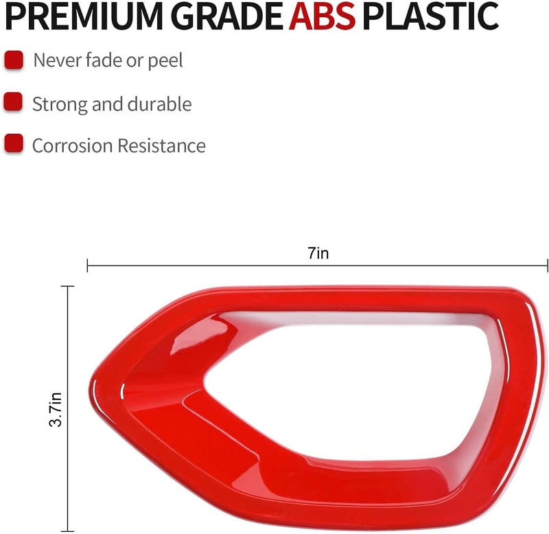 CheroCar for Charger Bumper Center Grill Grille Cover Trim Cover Compatible with 2015-2023 Dodge Charger R/T Scat Pack,Red… Scratch resistant - Image 5