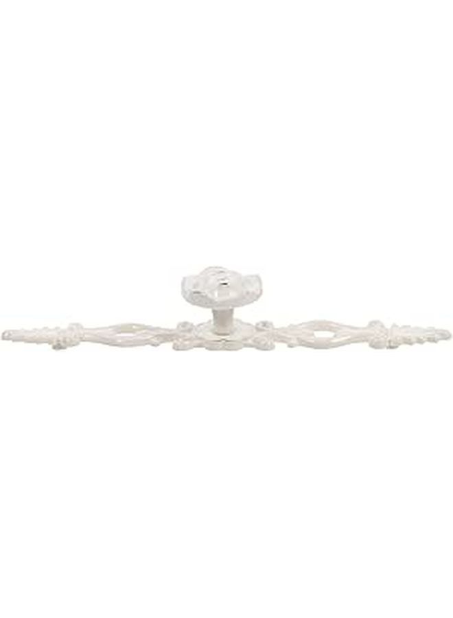 Vintage Zinc Alloy Cabinet Pulls Chrome Ivory Finish Drawer Handles Kitchen Furniture - Image 1