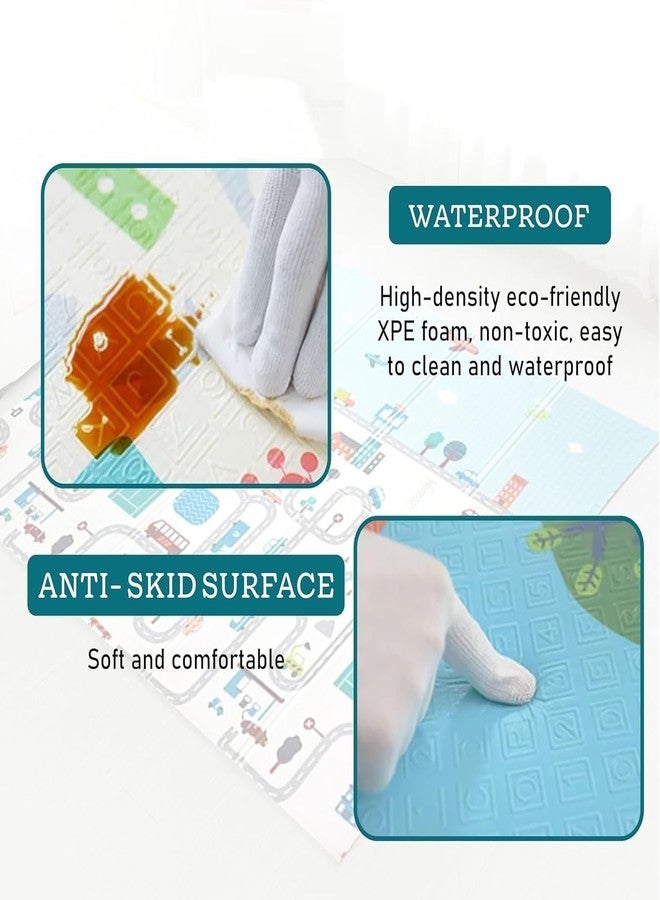 Barretden Extra Large Reversible Baby Play Mat, BPA Free Learning & Crawling Foldable Foam Mat (6.5x5 ft, 0.6cm Thickness) - Image 3