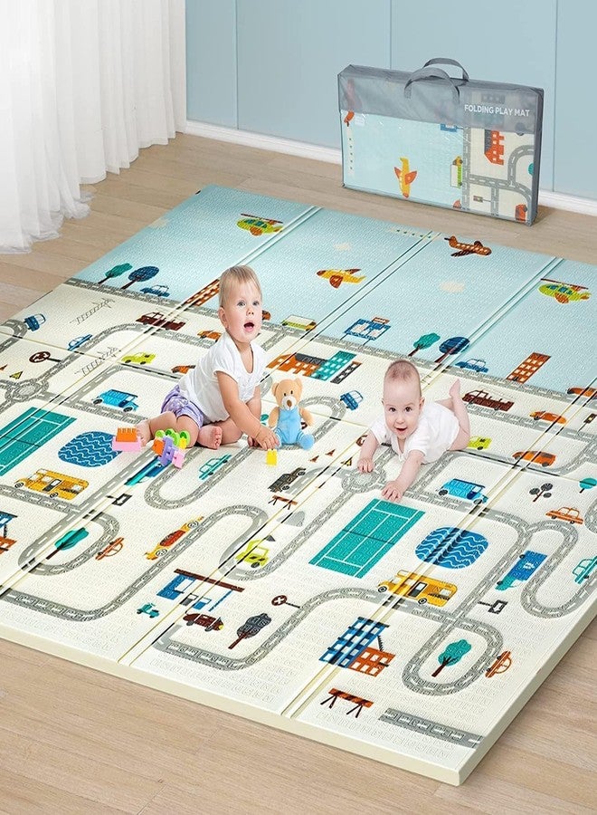 Barretden Extra Large Reversible Baby Play Mat, BPA Free Learning & Crawling Foldable Foam Mat (6.5x5 ft, 0.6cm Thickness) - Image 1