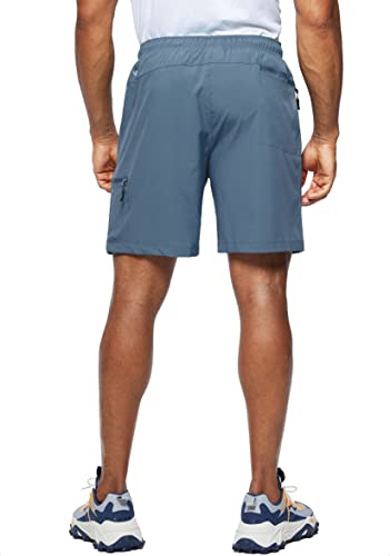 Viodia Men's Hiking Cargo Shorts Stretch Quick Dry Lightweight Workout Shorts for Men Casual Fishing Athletic Shorts with Pockets Stone Blue - Image 3