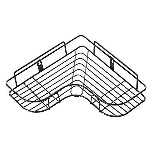 LONGMIRE Corner Shower Caddy, Adjustable 304 Stainless Steel Corner Bathroom Shelf, No Drilling Wall Mounted Triangle Basket Storage Organizer Rack for Washroom, Toilet, Dorm, Kitchen - Image 1