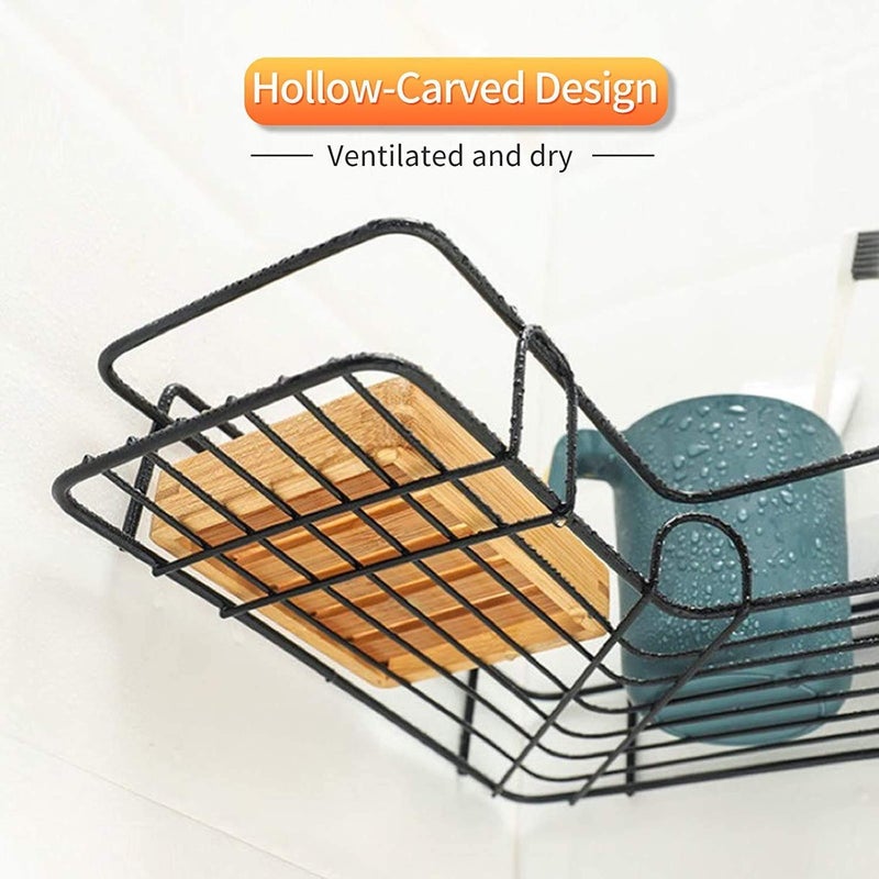 LONGMIRE Corner Shower Caddy, Adjustable 304 Stainless Steel Corner Bathroom Shelf, No Drilling Wall Mounted Triangle Basket Storage Organizer Rack for Washroom, Toilet, Dorm, Kitchen - Image 4