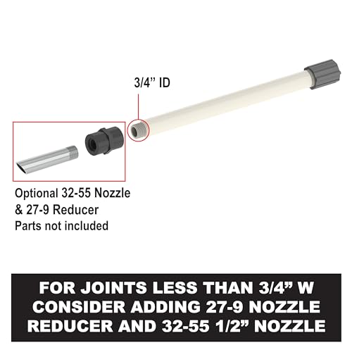Albion Engineering Company 484-146-6166F4M Threaded-Type Static Mixer, 20 Elements x 3/4" NPT, 15" Long Nozzle x 3/4" ID, White - Image 3