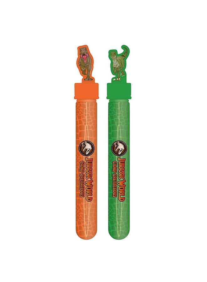 JURASSIC WORLD Jurassic Camp Cretaceous Bubble Wand for Kids – Outdoor Bubble Toy, Summer Bubble Maker Featuring Jurassic World Characters – Birthday Party Favor & Outdoor Fun - ASSORTED - Image 1