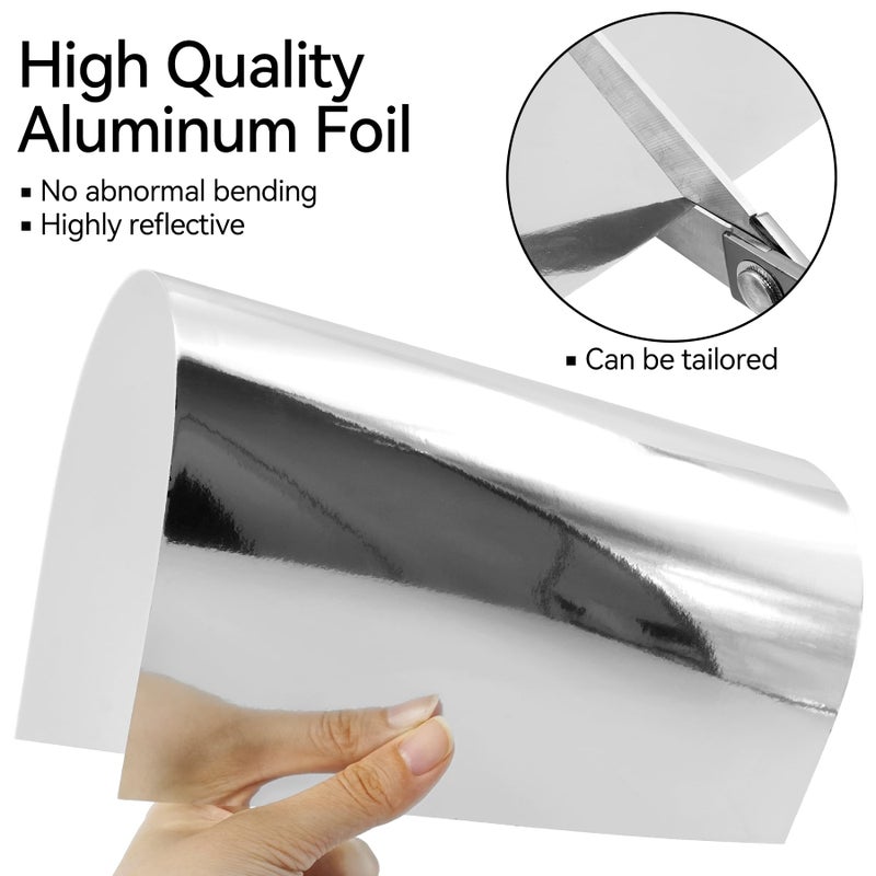Nufiwra 30 Sheets Metallic Silver Cardstock Paper - A4 Size (250gsm), Mirror Finish Silver Foil Board for Crafting, Invitations, and Decorations - Die Cut and Plotter Compatible - Image 3