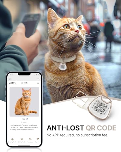 typecase Cat Collar with QR Code Name Tag, Breakaway Kitten Collar for Boy & Girl Cats, Ultra Soft Elastic Adjustable Band, Safety Break Away Buckle, Comfortable & Secure Pet ID Collar (6"-12"), Khaki - Image 2