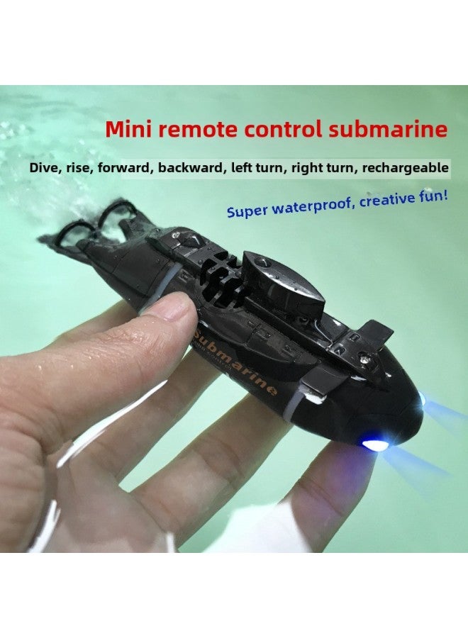 Ultra-small Mini Remote Control Submarine Charging Wireless Remote Control Speedboat Creative Children Water Toys Electric Boat-Color:Gray Blue Nuclear Submarine-49mhz-Specification:Charging Head + Charging Cable - Free Remote Control Battery + Tools  - Image 2
