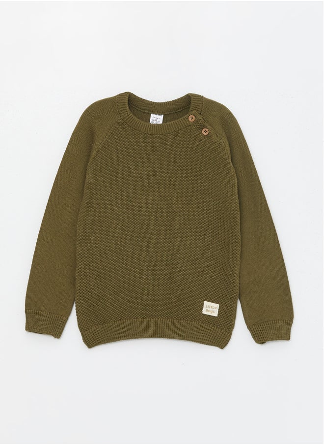 LC WAIKIKI Crew Neck Long Sleeve Knitwear Baby Boy Sweater  - Image 1