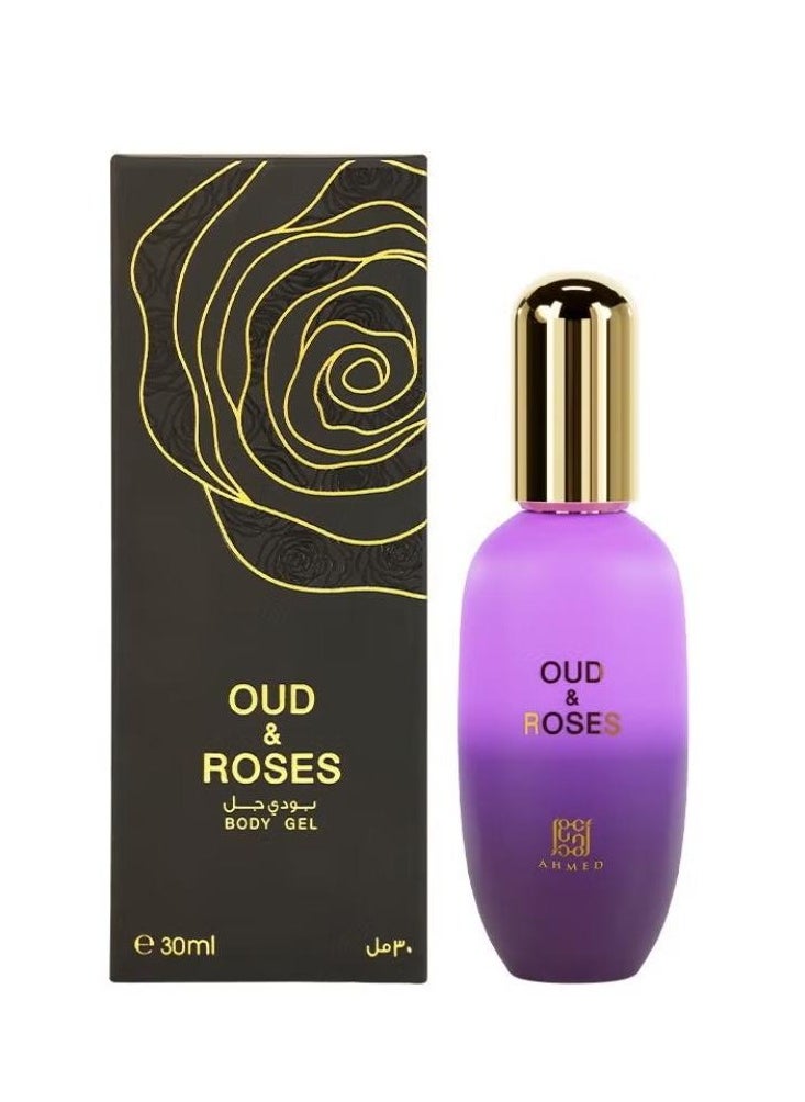 AHMED OUD AND ROSES BODY GEL 30ml  - Image 1
