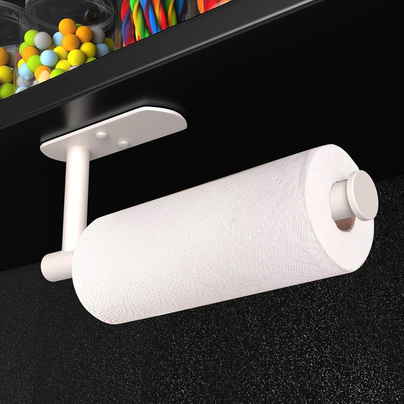 VAEHOLD Adhesive Paper Towel Holder Under Cabinet Wall Mount for Kitchen Paper Towel, Paper Towel Roll Holder Stick to Wall, Stainless Steel - Brown - Image 4