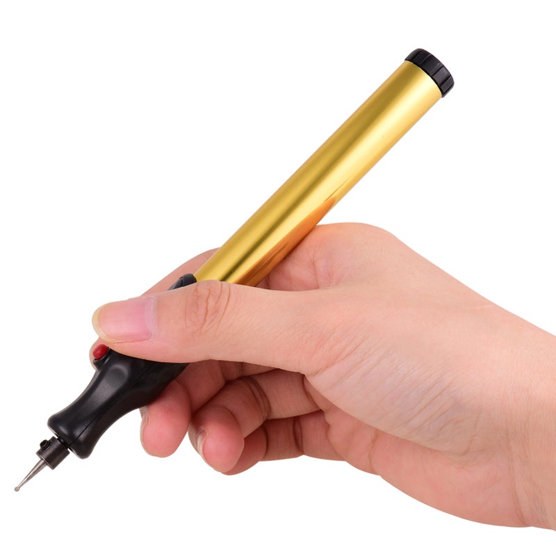 Electric Micro Engraving Pen Mini Engraver Machine Cordless DIY Carve Tools Graver Kit with Extra Diamond Tip Bit Replacement for DIY Jewellery Metal Glass Plastic Wood Ceramics Stone - Image 5