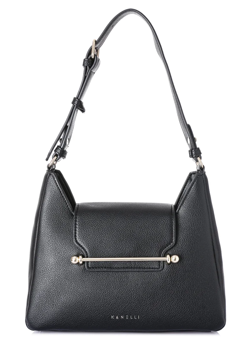 KANELLI Women's handbag from Kanelli, elegant shape New Collection  AAY2401005 Black