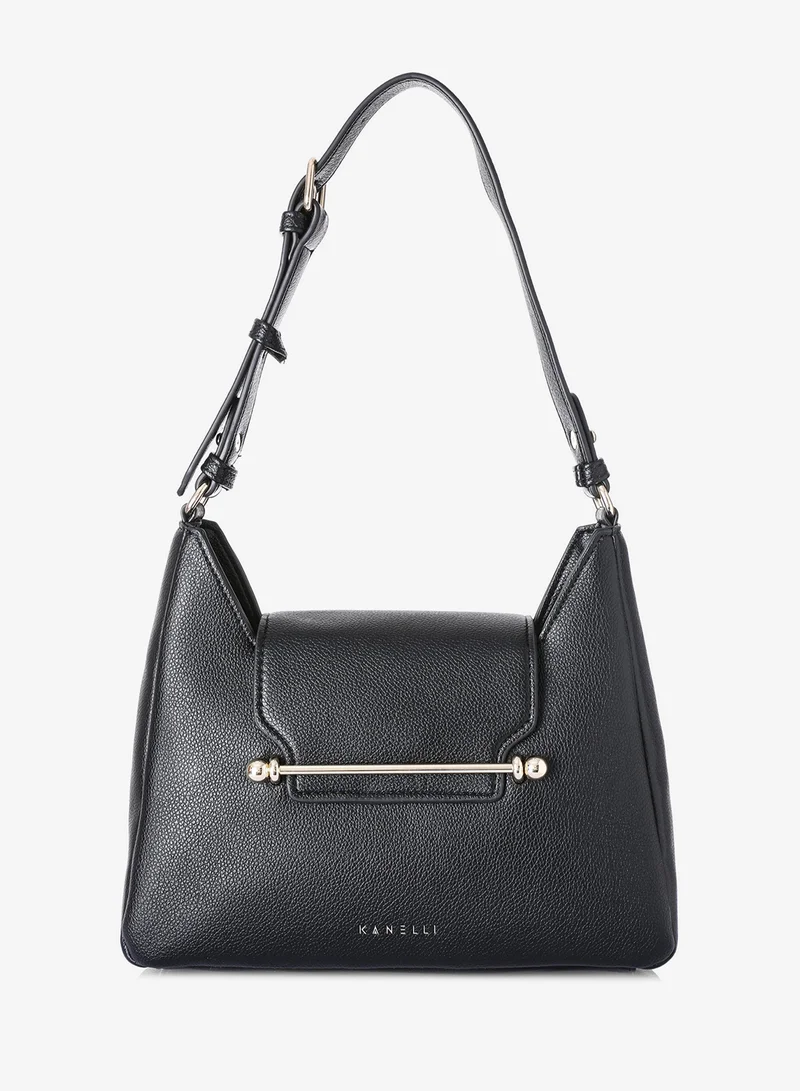 KANELLI Women's handbag from Kanelli, elegant shape New Collection  AAY2401005 Black