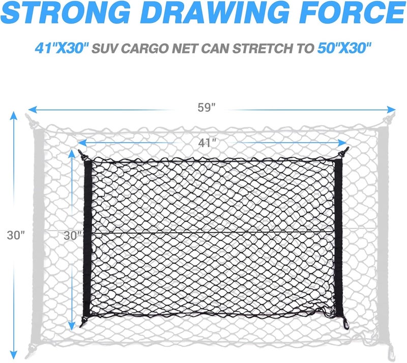 MICTUNING Rear Cargo Net for SUV and Truck Bed - Image 5