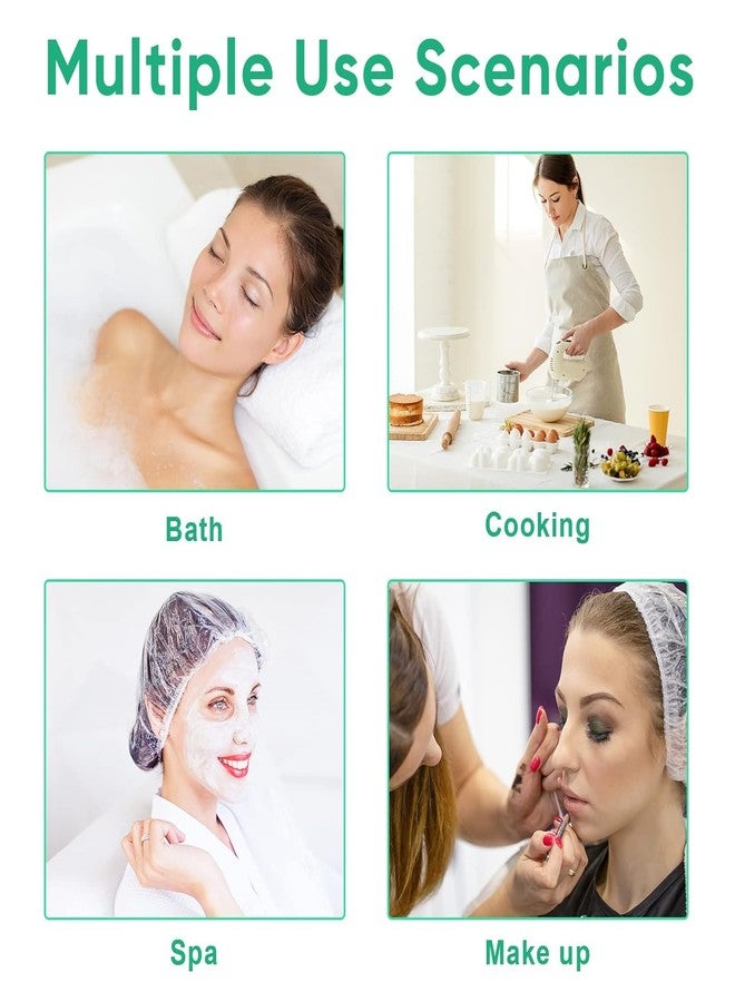 Feora9X أغطية استحمام فيورا المقاومة للماء للاستخدام مرة واحدة للنساء، غطاء شعر مرن، أغطية استحمام للرجال والنساء، صالونات تصفيف الشعر، الفنادق والمنتجعات الصحية، للاستخدام المنزلي - (100 قطعة) - Image 5