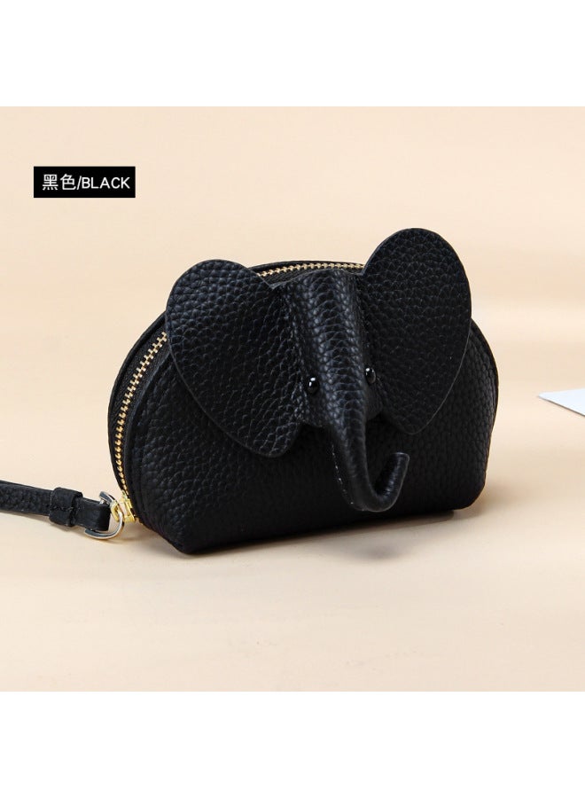 Creative Style Cute Elephant Zipper Small Purse Women's Fresh And Small Genuine Leather Coin Coin Purse