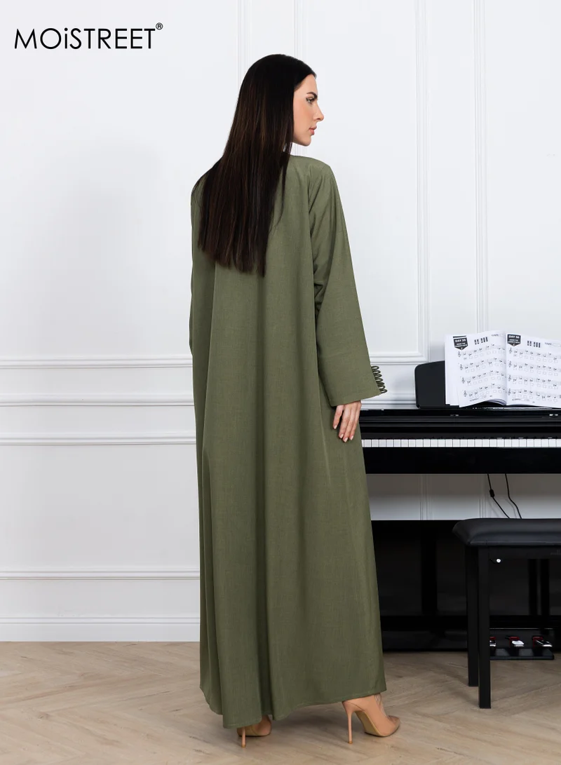 Moistreet  MOiSTREET Melange Handmade Abaya for Women | Best Price UAE