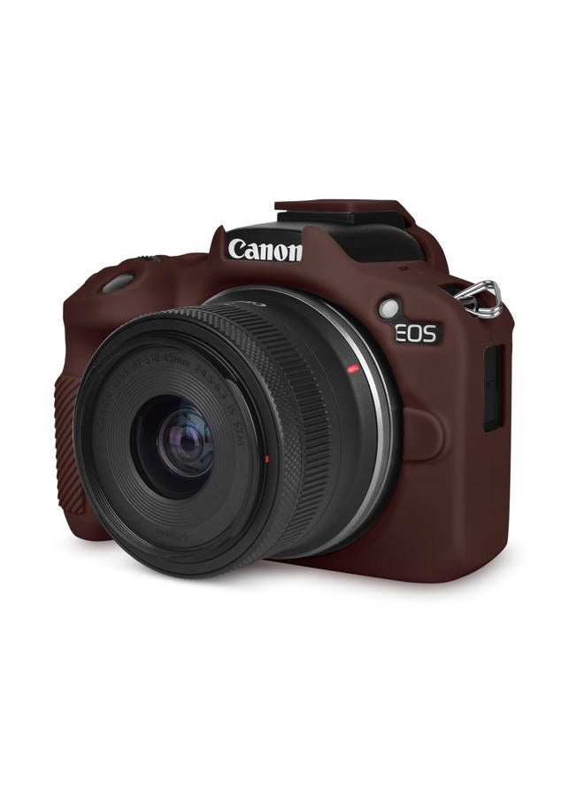 Rieibi Eos R50 Case, Soft Silicone Protective Case For Canon Eosr50 Camera, Lightweight Camera - Dark Brown - Image 1