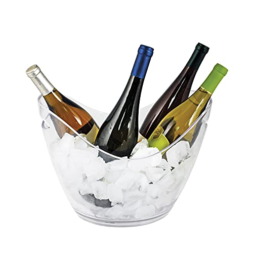 True Chill Acrylic Ice Buckets for Parties and Drinks 211 Gallons 8 Liters Wine Beer Champagne Bucket Beverage Tubs Hosting Essentials Set of 1