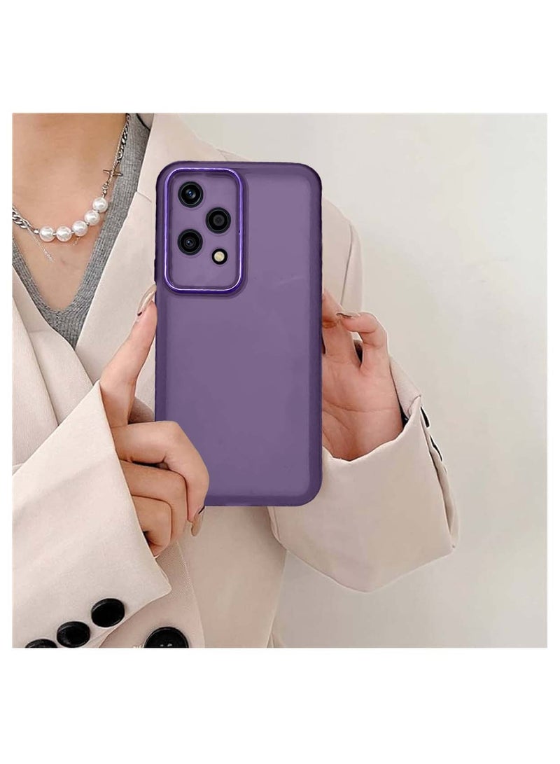 Wtech Soft Transparent TPU Silicone Ultra Thin Phone Stylish Electroplated Camera Border Case Cover For Honor 200 Lite 5G 2024 Eggplant Purple - Image 4