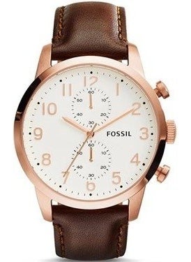 Online Strap Fossil FS4991 Brown Leather Watch Strap