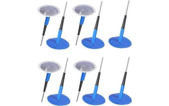 PRIDE رقع سدادة الفطر Uniplug (9W) لإصلاح الإطارات بدون أنبوب (10 قطع) وسوائل الفلكنة الكيميائية Omni (CVF 75 مل) حزمة لاصق/محلول من قطعة واحدة - Image 2