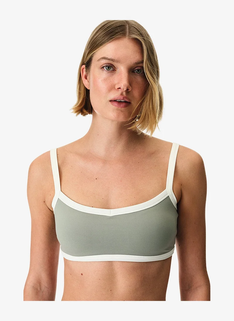 بنتي Women Light Cover Contrast Binding Sports Grey Top