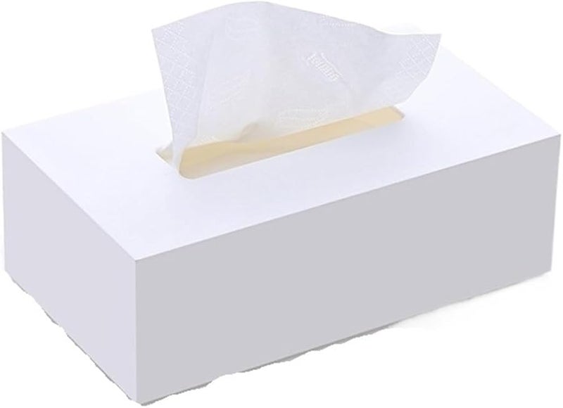 Small Version White Acrylic Tissue Box Organizer For Restaurant Napkins Coffee Table - Image 2
