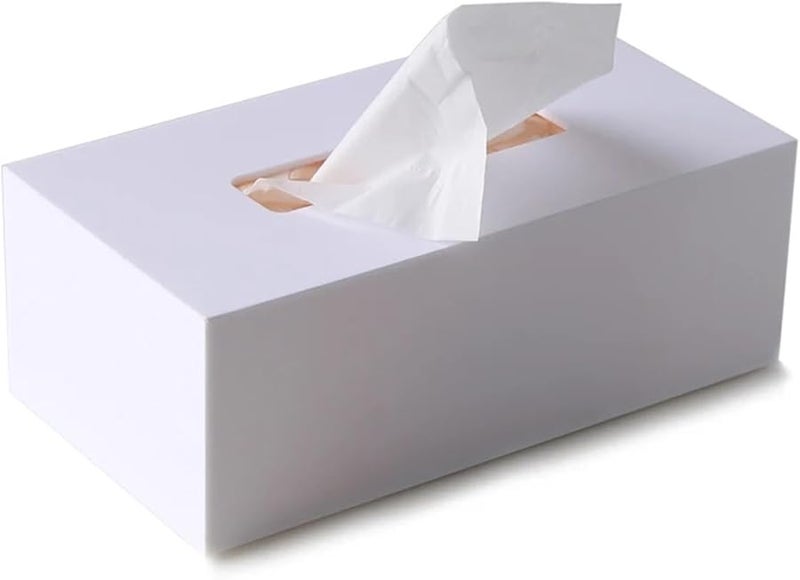 Small Version White Acrylic Tissue Box Organizer For Restaurant Napkins Coffee Table - Image 4