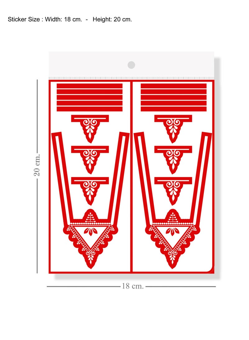 Majarat henna sticker- Arabic henna design sticker for two hands - GASSA for Adults – G308 - Image 4