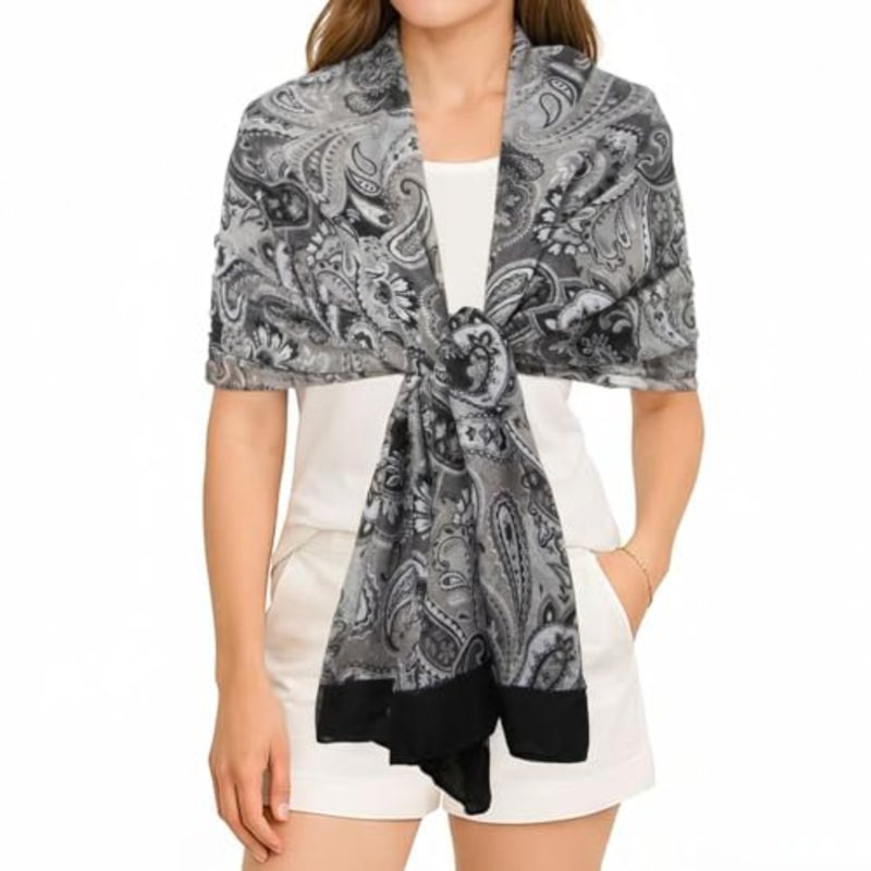 Scarf for Women Fashion Scarf Floral Print Scarves for Women Lightweight Spring Summer - Image 5