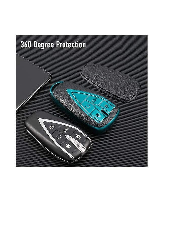 OUYoo - OUYoo For Changan TPU Key Fob Cover Case Shell with Keychain for UNI UNI-T CS75 Eado Plus UNI-K CS85 Alsvin UNI-V0 CS95 CS35 .（green） - Image 1