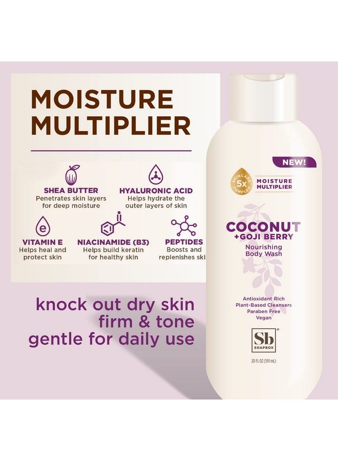 Soapbox Body Wash Refill Coconut + Goji Berry Body Wash Refill Pack Bulk Soap Refill Pouch Vegan + Antioxidant Rich Moisturizing Body Wash With Shea Butter Peptides & Keratin Promoting B3 40Oz Refill Size - Image 5