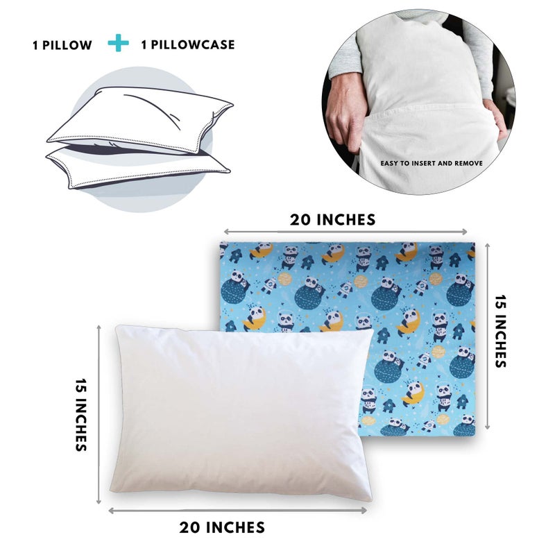 KRADYL KROFT Toddler Pillow with 100% Cotton Removable Cover - 20 X 15 Inches | Children Pillows | Baby Pillows - Pandastic - Image 5
