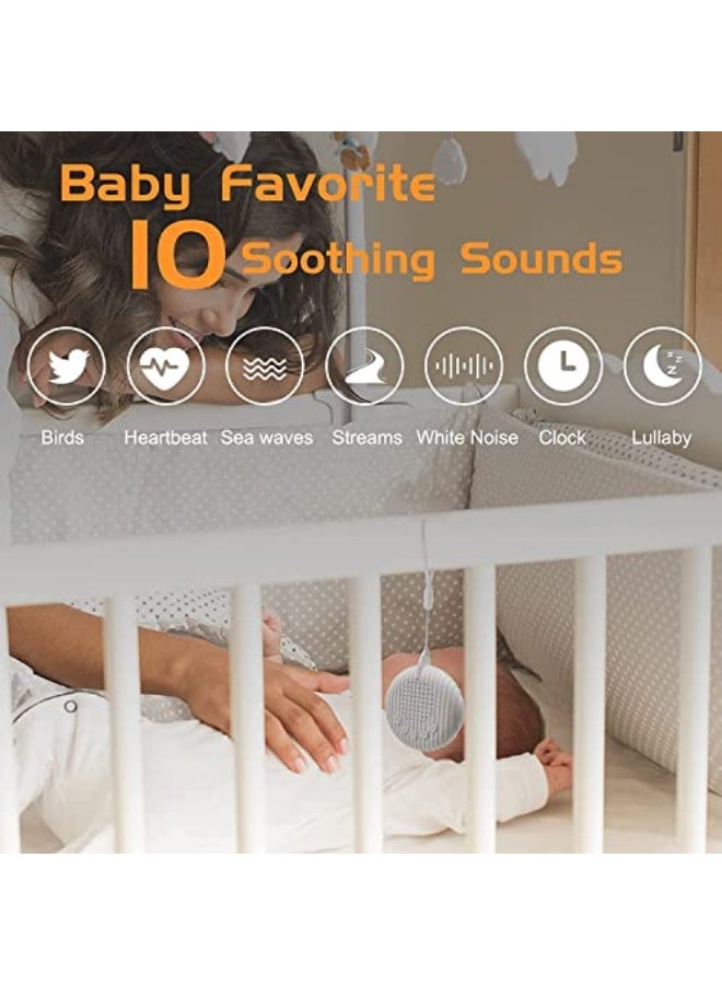 White Noise Machine, 10 Soothing Nature Sounds, Portable Sleep Sound Machine, USB Rechargeable, All Ages - Image 2