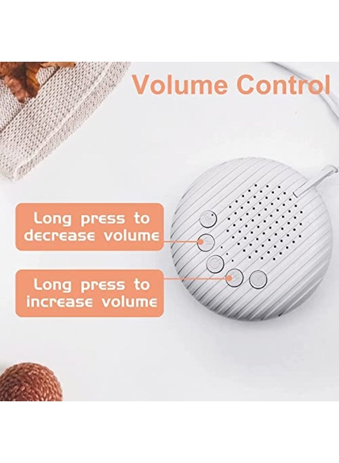 White Noise Machine, 10 Soothing Nature Sounds, Portable Sleep Sound Machine, USB Rechargeable, All Ages - Image 5