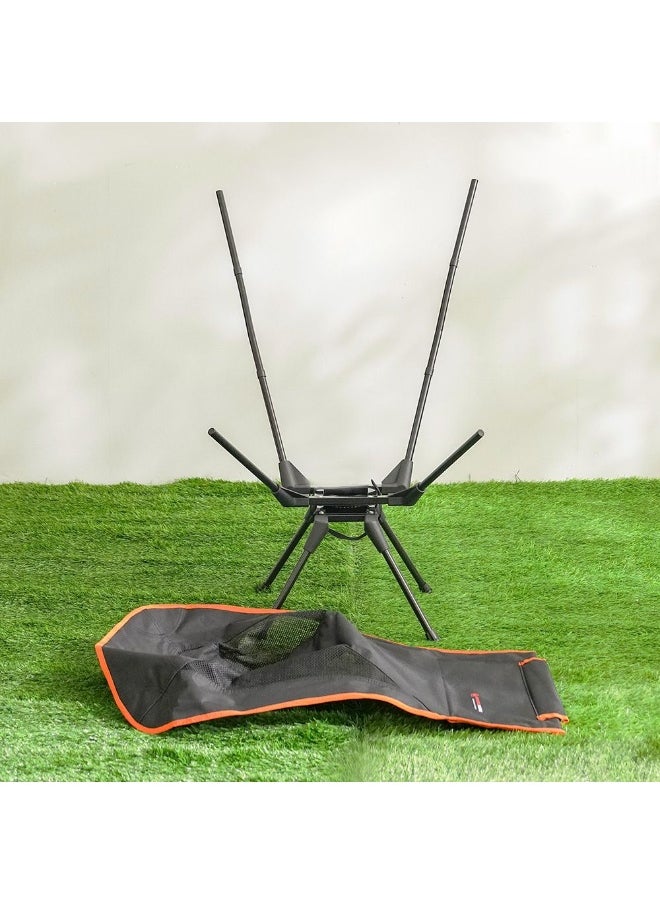 DANUBE HOME Camping Rotary Chair Light Weight Patio Chair All Weather Durable Material Picnic Chair Portable Stool For Outdoor Garden Camping Picnic 69.5X57X95 Cm Dark Navy  - Image 4