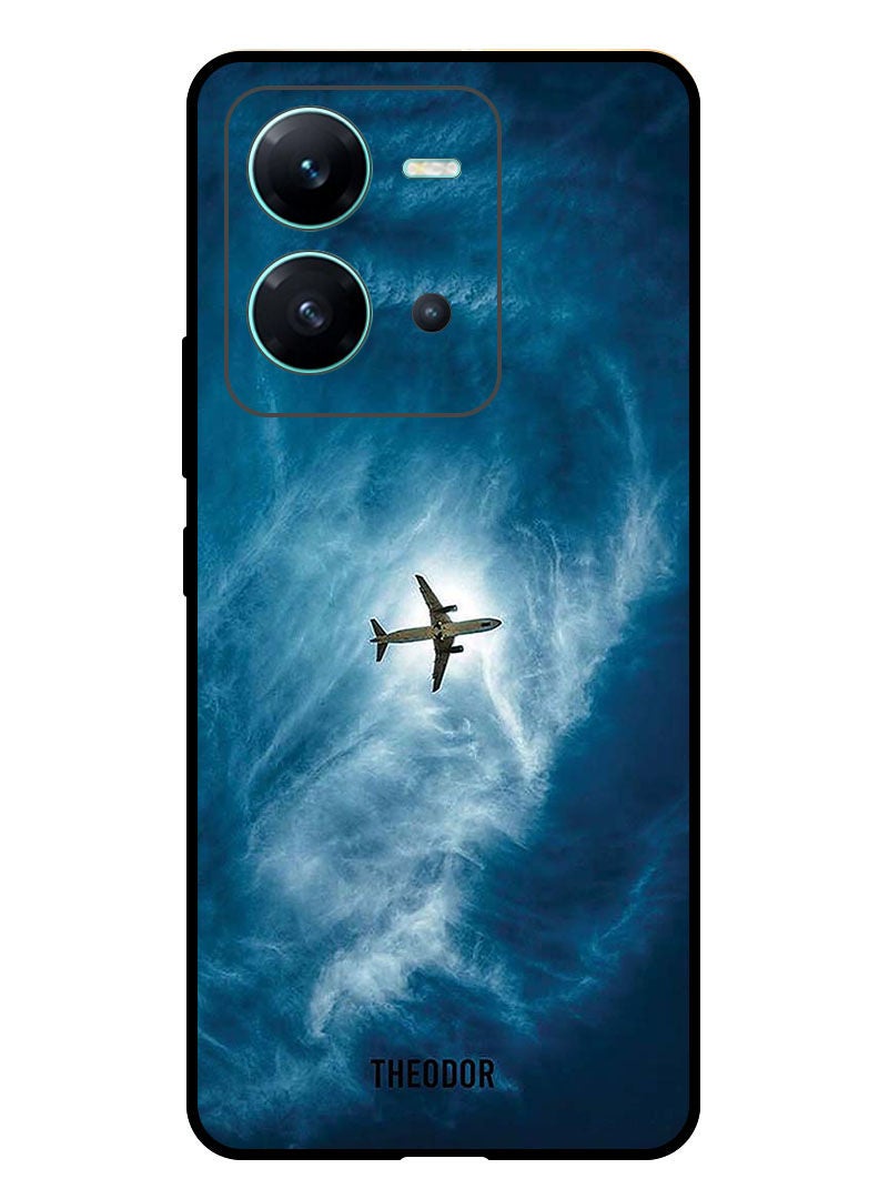 Theodor غطاء واقي مضاد للخدش ومقاوم للصدمات لجهاز Vivo V25 طائرة في السماء - Image 1