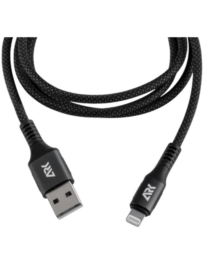 ARKTechno-U2C1201 Data Cable with 12W Aluminum | Fast Charging USB-A to Lightning Cable | 1-Meter Braided Wire with German Technology | Durable, Safe, and High-Speed Charging Cable. - Image 2