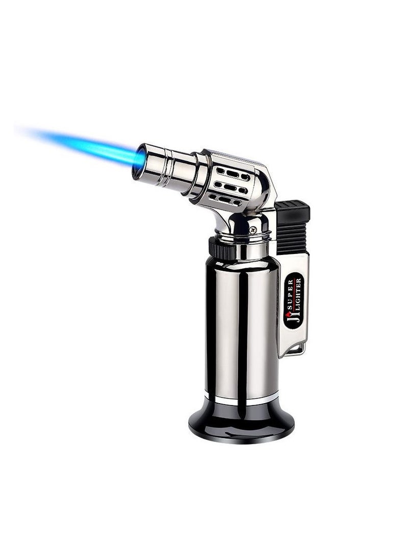 Windproof Blue Flame Metal Torch Lighter - Turbo Ignition Welding Gadget for Barbecue, Moxibustion, Jewelry Crafting, Cooking, and DIY Projects  - Image 2