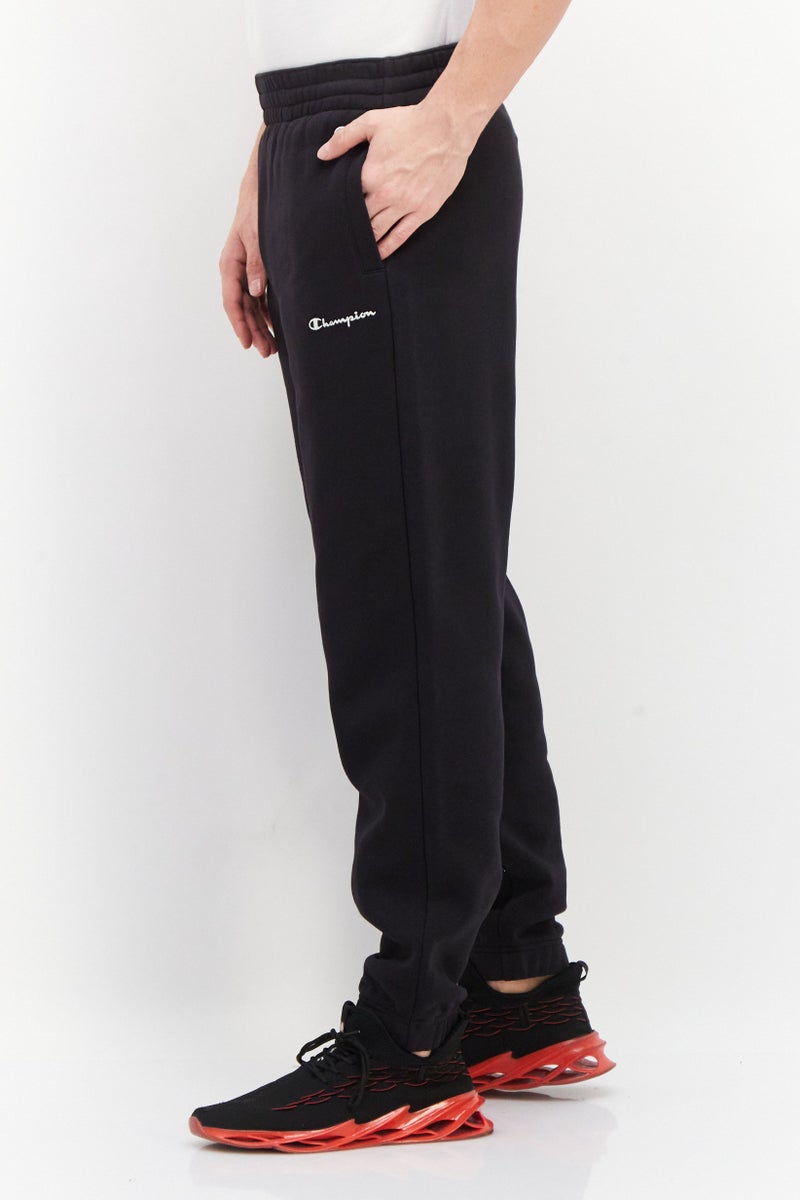 Champion سروال تدريب رياضي للرجال بتصميم مخصص بشعار العلامة التجارية، أسود - Image 3
