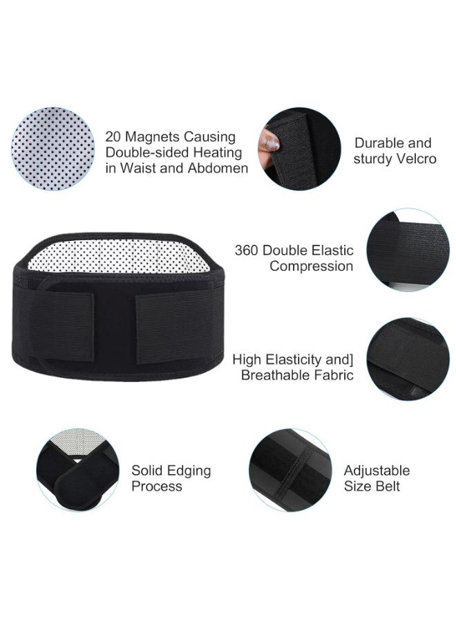 Adjustable Heated Back Support Belt – Self Heating Magnetic Therapy Brace for Lower Back Pain, Herniated Disc, Sciatica, Muscle Relief and Posture Support-(L) - Image 3