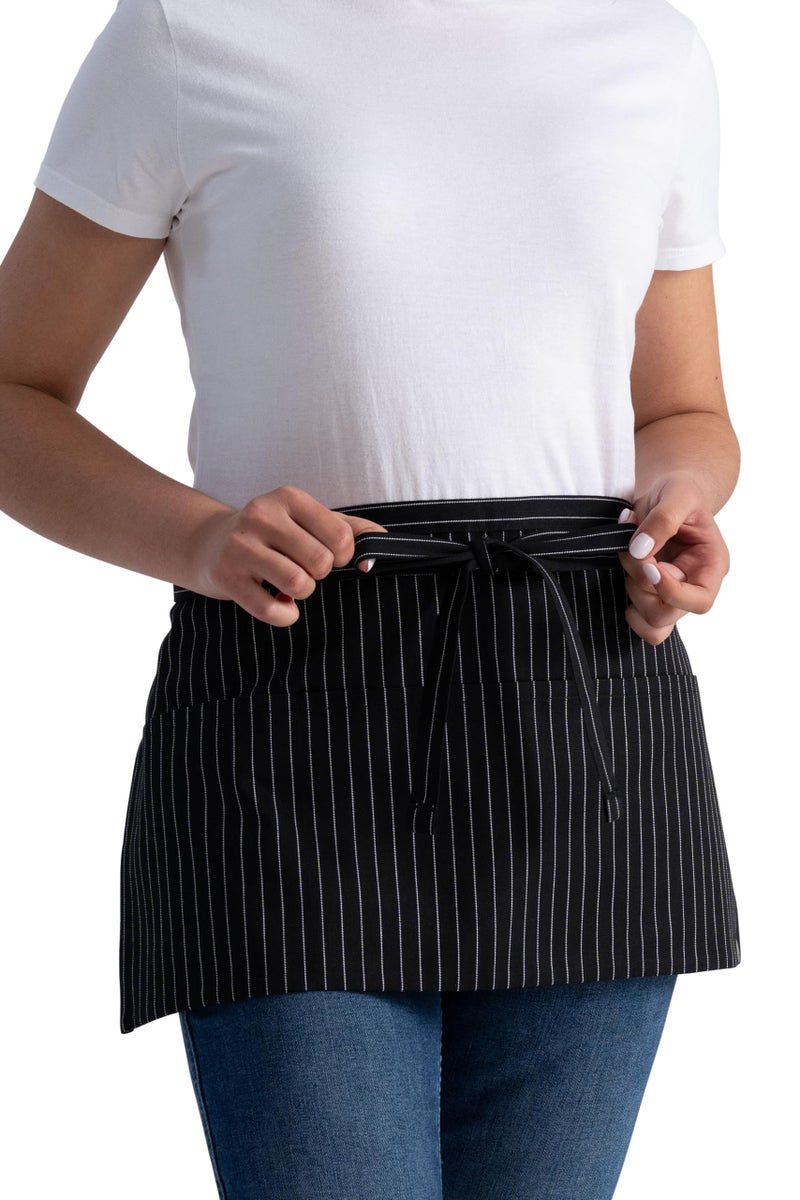 Chef Works Unisex Waitress Apron, Pinstripe, One Size - Image 5