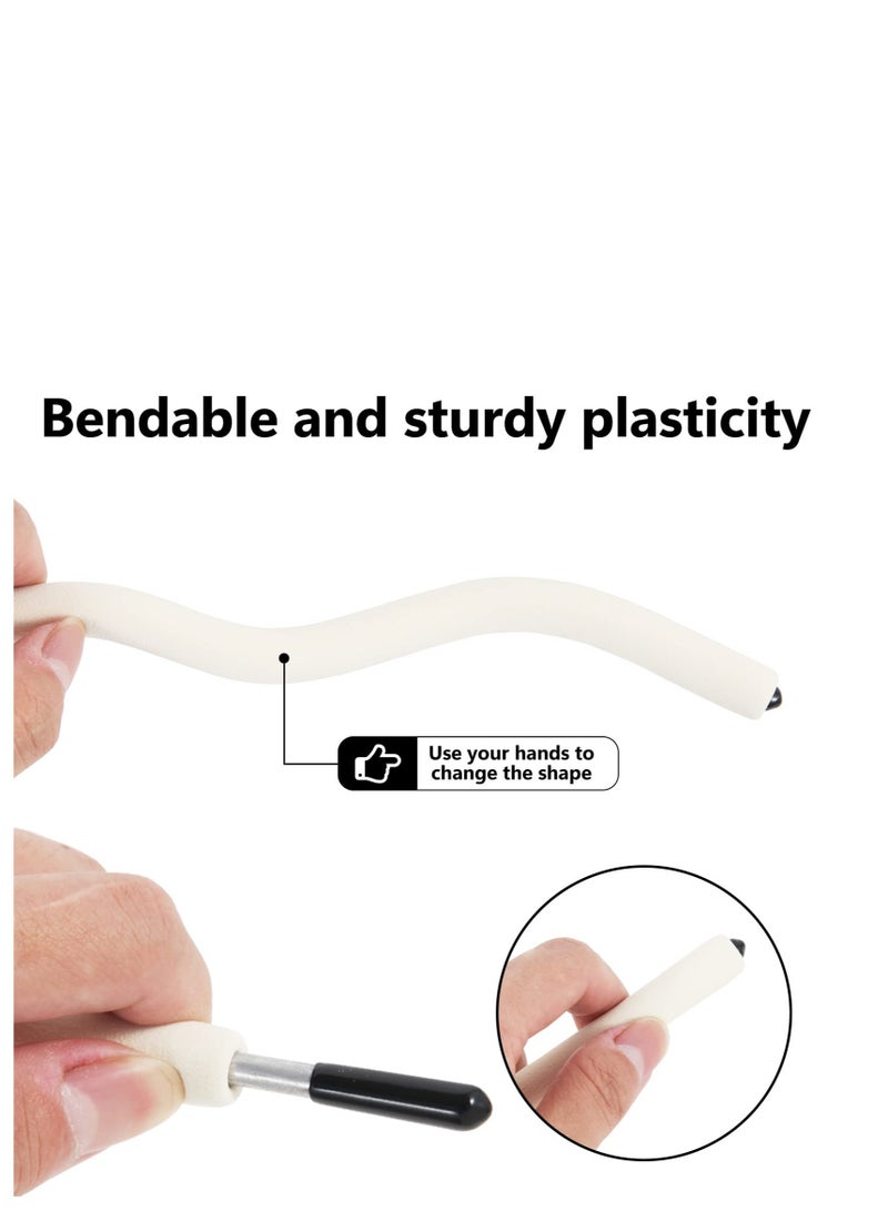 KASTWAVE 3 PCS S Shape  Purse Closet Hooks, Reusable Unique Design Utility Hooks, Flexible Neck for Easy Twist & Lock, Suitable for Hanging Bags, Purses, Handbags, Scarves,Cabinet Lock (White)  - Image 2