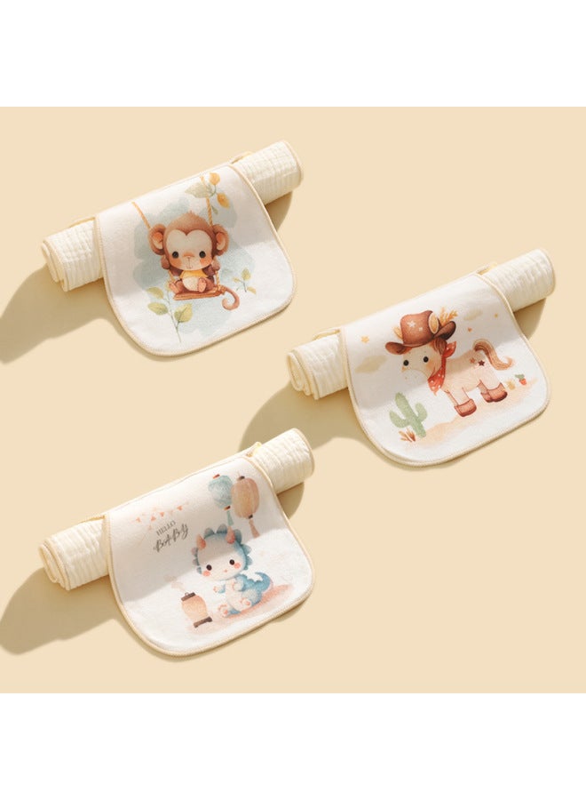Children's Cotton Sweat-absorbent Towel Kindergarten Boys And Girls Pad Back Towel Antiperspirant Cotton Gauze Baby Sweat-absorbent Towel