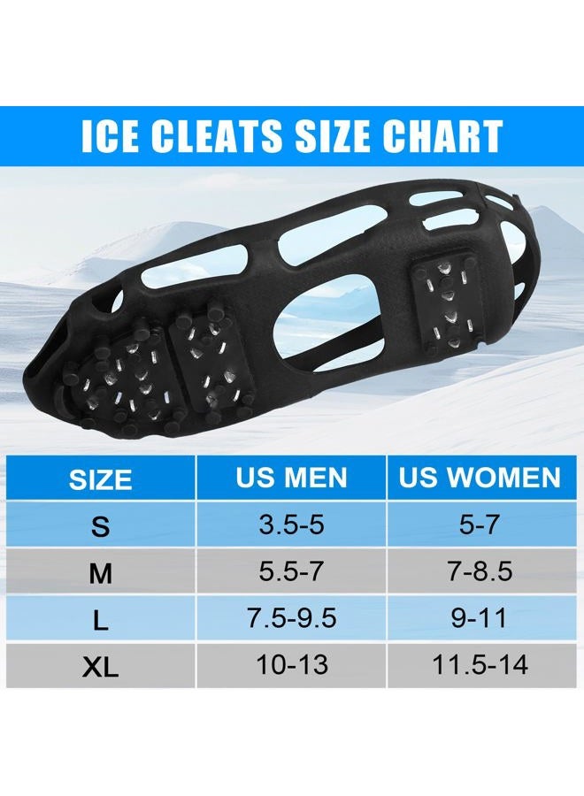 VATEICO Crampons,Ice Snow Cleats for Shoes and Boots with 28 Steel Stud Non-Slip Overshoe for Walking on Snow and Ice Anti Slip Ice Cleats Men Women XLarge - Image 2