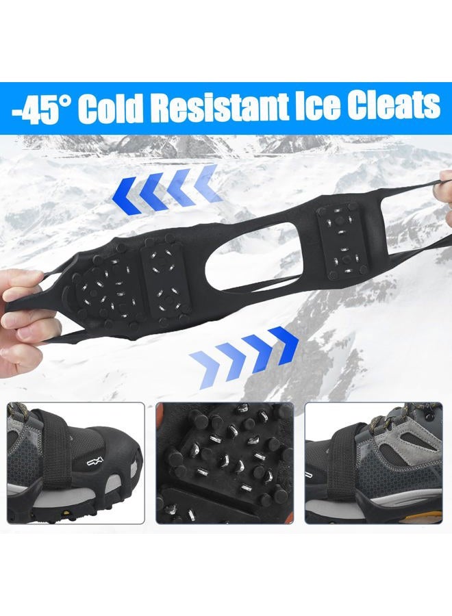 VATEICO Crampons,Ice Snow Cleats for Shoes and Boots with 28 Steel Stud Non-Slip Overshoe for Walking on Snow and Ice Anti Slip Ice Cleats Men Women XLarge - Image 5